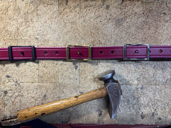 Purple bridle leather slings