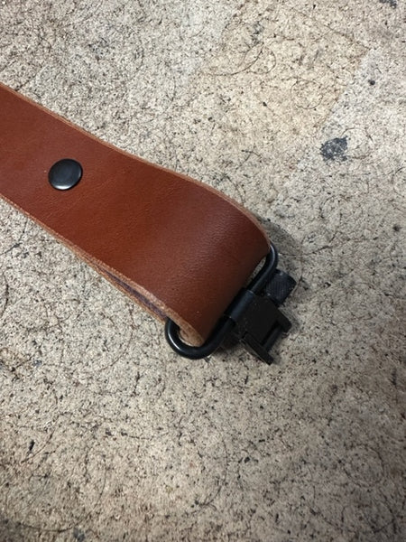 Brown 1.25" Rhodesian™ Slings (last of a massive order), Black Cerakote with swivels (SALE)