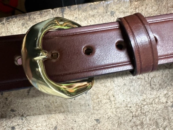 Sale: Belts, 1.5"  black or brown, brass buckle.