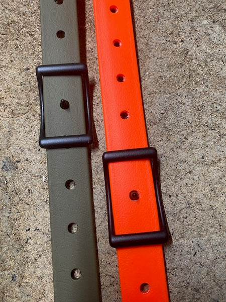 Hunter Orange biothane Rhodesian™ slings.